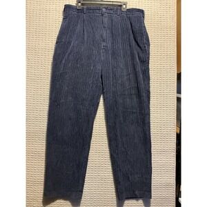 Bugle Boy VINTAGE Chunky Men's Corduroy Pants Dark Blue 38x32 Pleated